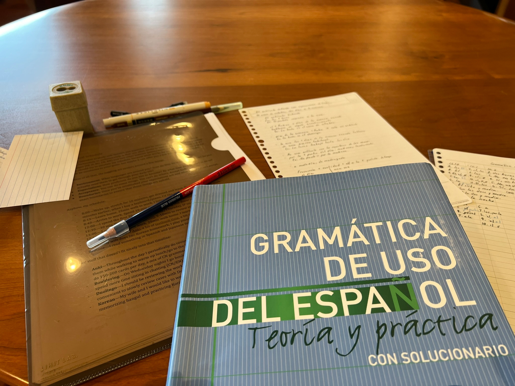 A little language learning spread 
